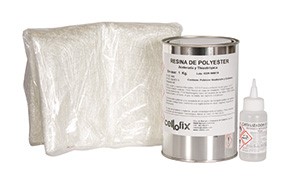 CELLOFIX KIT DE RESINA POLIESTER + FIBRA 250 GR